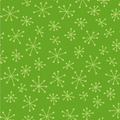 Simply Prints - Tossed Snowflake - Green 44" / 45" Fabric Per Yard