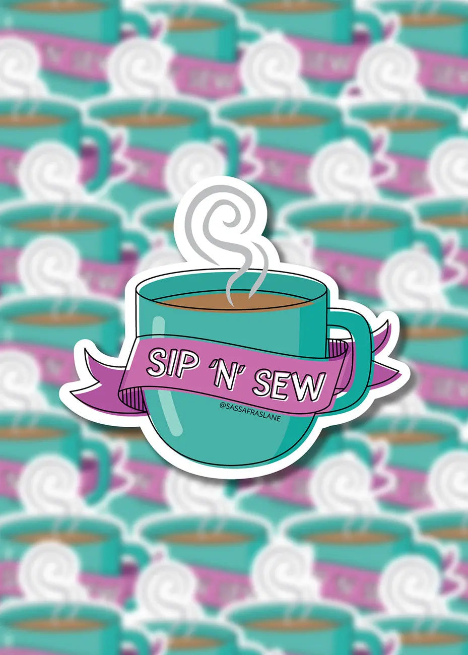 Sip 'n' Sew Mug Stickers