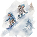 Ski Resort Fabric Panel 1