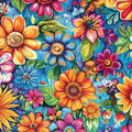 Sky Garden Quilt Back - Groovy Garden 108" wide Fabric per yard