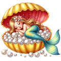 Sleeping Mermaid Fabric Panel 7