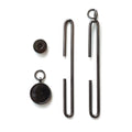 Slide Clasp with Magnet 4" (10cm) Metallic Black Flat