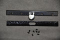 Small Embossed Black Wallet Clasp