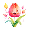 Smiling Flowers Fabric Panel 11