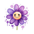 Smiling Flowers Fabric Panel 13
