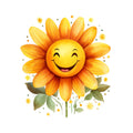 Smiling Flowers Fabric Panel 15