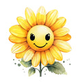 Smiling Flowers Fabric Panel 2