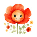 Smiling Flowers Fabric Panel 8
