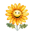 Smiling Flowers Fabric Panel 9