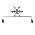 Snowflake With Clips Charcoal 12in