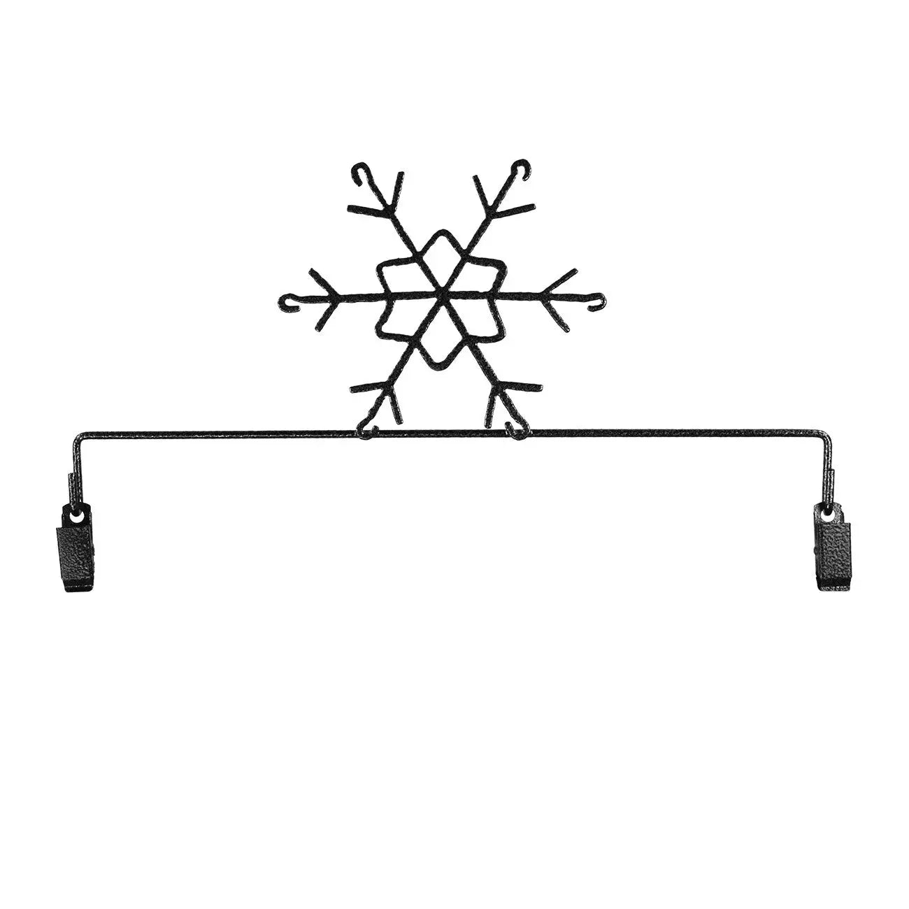 Snowflake With Clips Charcoal 12in