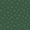 Snowflakes Metallic Green Merry Mix 43"/44" Cotton Fabric Per Yard