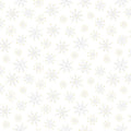 Snowflakes Metallic White Gold Merry Mix 43"/44" Cotton Fabric Per Yard