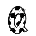 Soccer Alphabet Fabric Panel 16