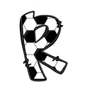 Soccer Alphabet Fabric Panel 17