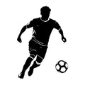Soccer Player Silhouette Fabric Panel 6