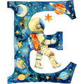 Space Alphabet Letter E Fabric Panel