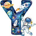 Space Alphabet Letter Y Fabric Panel
