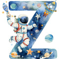 Space Alphabet Letter Z Fabric Panel