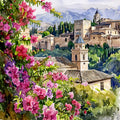 Spain Travel Art Fabric Panel 2