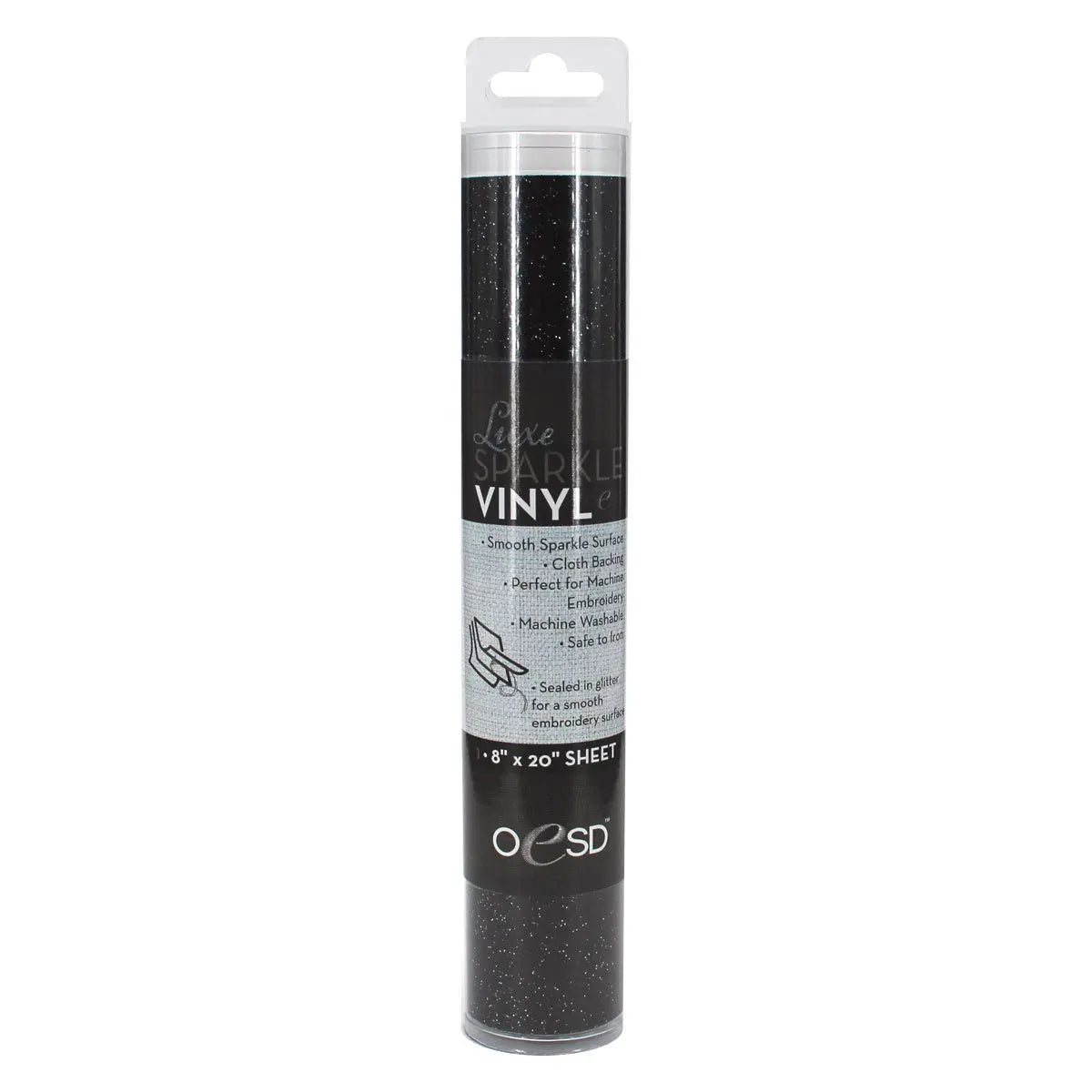 Sparkle Vinyl 8in x 20in Black