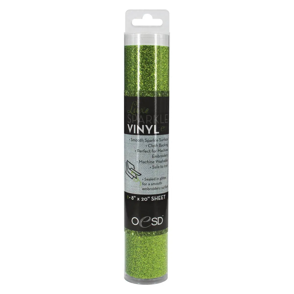 Sparkle Vinyl 8in x 20in Grass Green