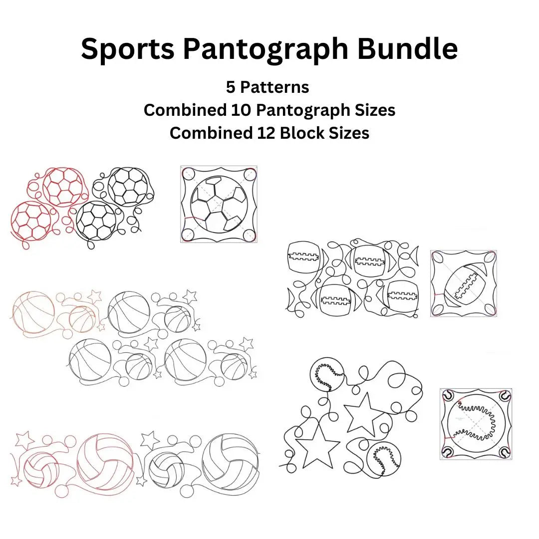 Sports Paper Pantograph Bundle - Set of 5