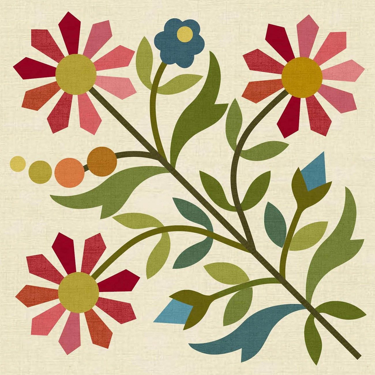 Spring Bouquet LT Silhouettes - Block 9