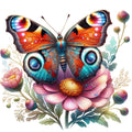 Spring Flowers and Butterflies Fabric Panel 16