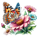 Spring Flowers and Butterflies Fabric Panel 17