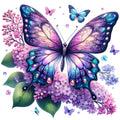 Spring Flowers and Butterflies Fabric Panel 2