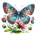 Spring Flowers and Butterflies Fabric Panel 20