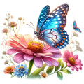 Spring Flowers and Butterflies Fabric Panel 25