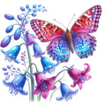 Spring Flowers and Butterflies Fabric Panel 26