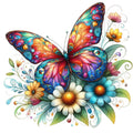 Spring Flowers and Butterflies Fabric Panel 27