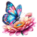 Spring Flowers and Butterflies Fabric Panel 29