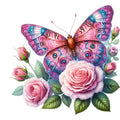 Spring Flowers and Butterflies Fabric Panel 30