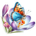 Spring Flowers and Butterflies Fabric Panel 35
