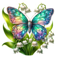 Spring Flowers and Butterflies Fabric Panel 36