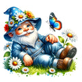 Spring Garden Gnome Fabric Panel 4