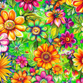Spring Thicket Quilt Back - Groovy Garden 108" wide Fabric per yard