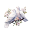 Spring White Doves Fabric Panel 11