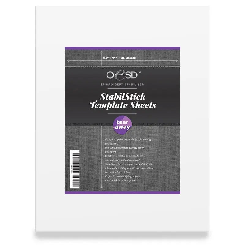 StabilStick Template Sheets  8.5in x 11in
