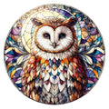 Stained Glass Owl Fabric Panel 1