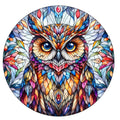 Stained Glass Owl Fabric Panel 10