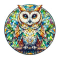 Stained Glass Owl Fabric Panel 11