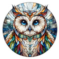 Stained Glass Owl Fabric Panel 12