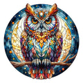 Stained Glass Owl Fabric Panel 13