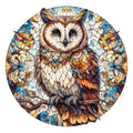 Stained Glass Owl Fabric Panel 14