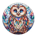 Stained Glass Owl Fabric Panel 15